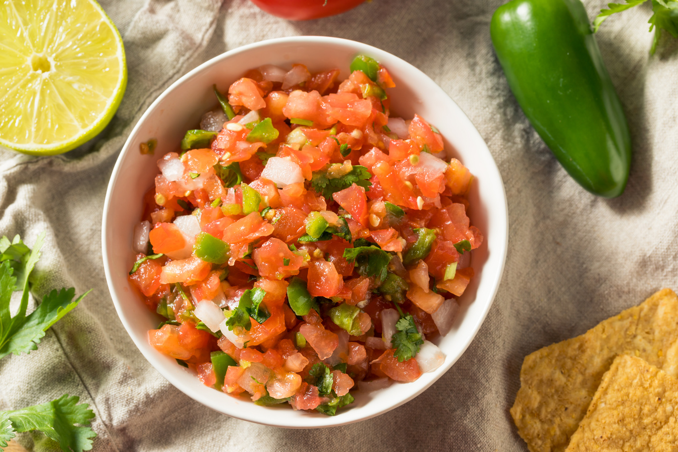 Spicy Homemade Pico De Gallo
